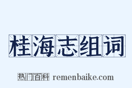桂海志组词是什么意思的图片